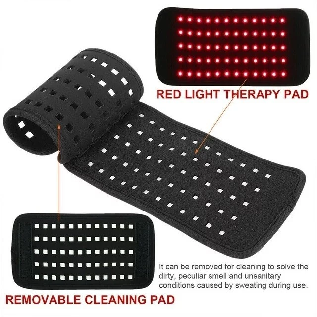 30W 660nm & 850nm Near Infrared Light Therapy Waist Wrap Pad Belt Pain ...