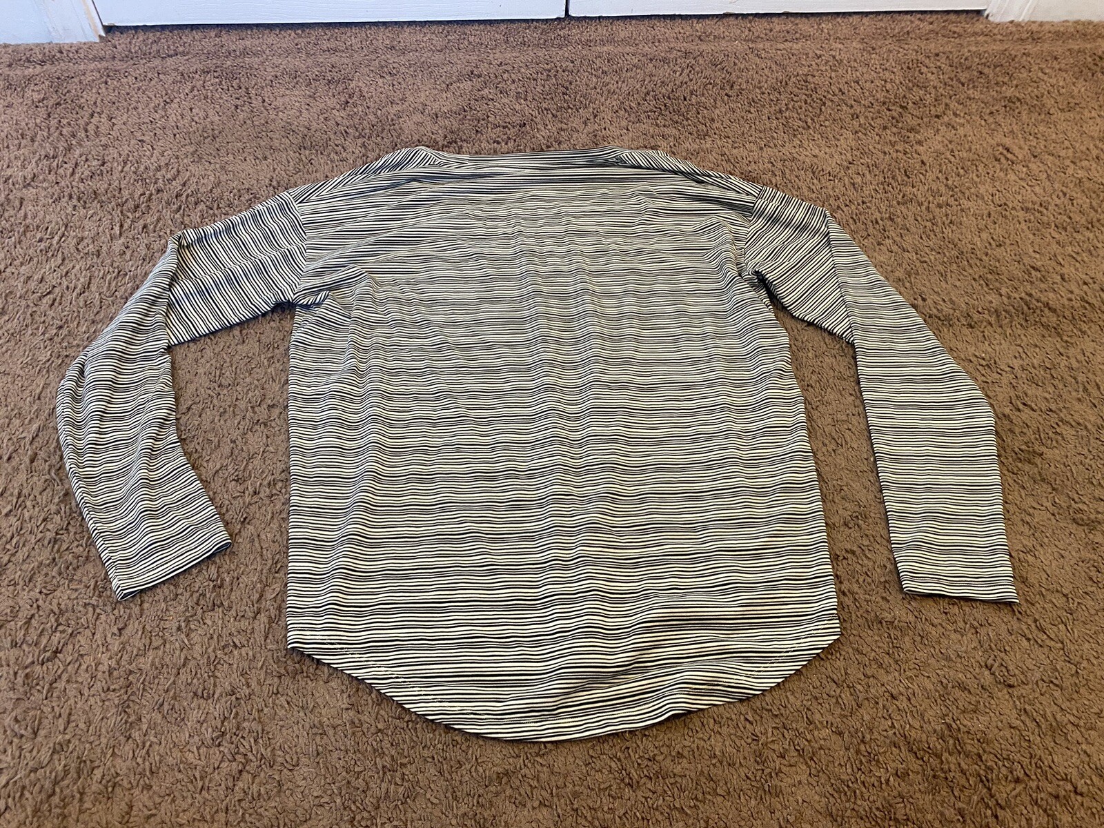 Black And White Striped Long Sleeve T Shirt