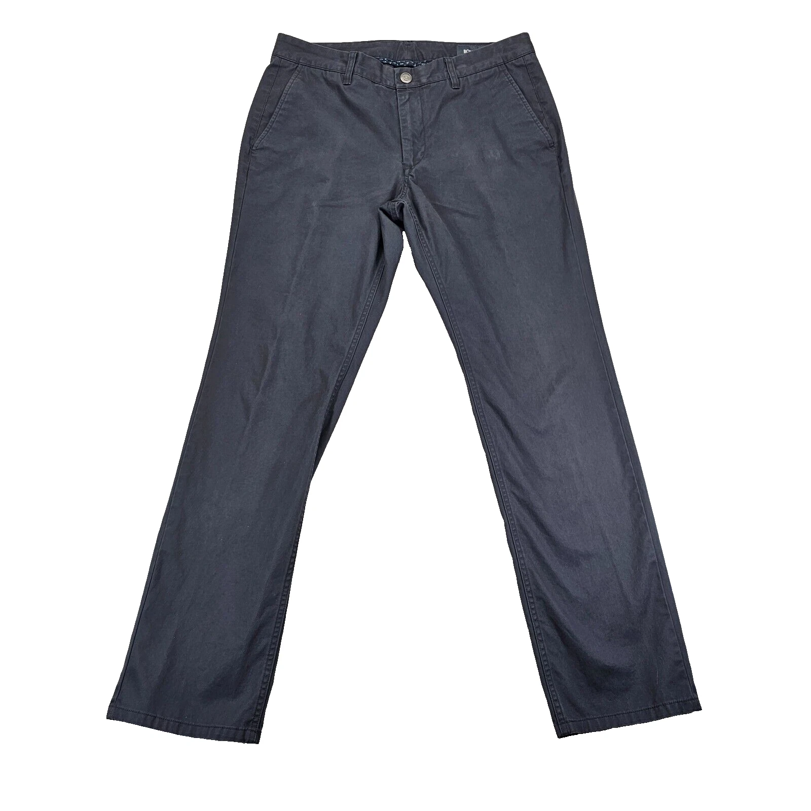 Bonobos Pants Men's 33x32 Blue Lined Pockets Washed Chinos Flat Front Zip Fly