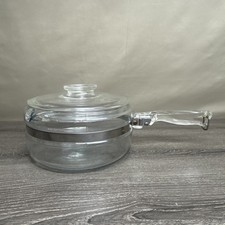 VTG Pyrex Flameware Saucepan & Lid StoveTop ~ 2 qt. 6213 POT ~ 6213-C LID