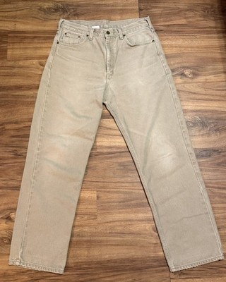 Vintage Carhartt 35x32 Pants Canvis Denim Tan Good Condition