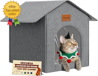 #ad Outdoor Cat House Weatherproof Insulated Cat Houses for Outdoor Indoor Cats $16.54