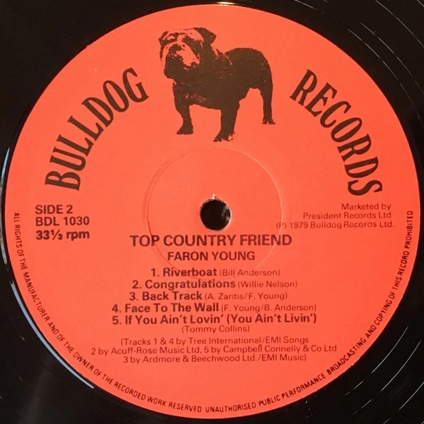 Faron Young - Top Country Friend (LP, Comp, RE) (Mint (M)) - 3741222787 - Image 4 of 4