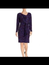LEOTA Womens Long Sleeve Above The Knee Wear To Work Sheath Dress