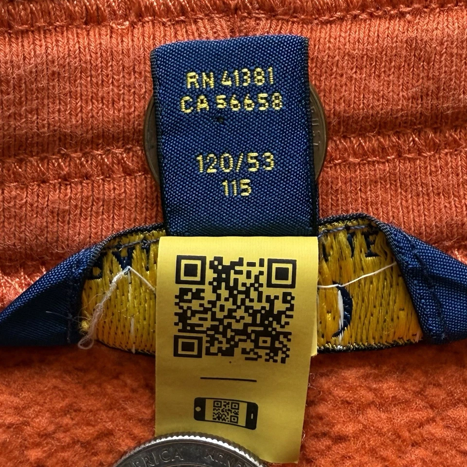 POLO Ralph Lauren Boys Kids Fleece Sweatpants Joggers Size 5 Orange Blue Pony - Image 4 of 4