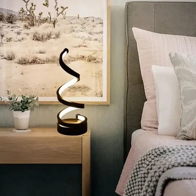 Modern Spiral Table Lamp Aluminum Decorative LED Light For Bedroom Living Room⭐ - Bild 1 von 4