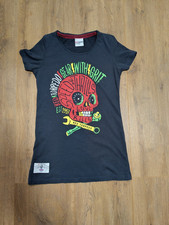 Red Torpedo UK 8 Womens Racer Motorbike Tshirt - Grey/Charcoal