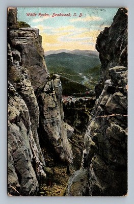 Deadwood,SD White Rocks c1910 Lawrence County South Dakota Vintage Postcard
