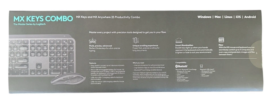 The Master Series by Logitech MX Keys Combo. New In Box! - Image 2 of 3