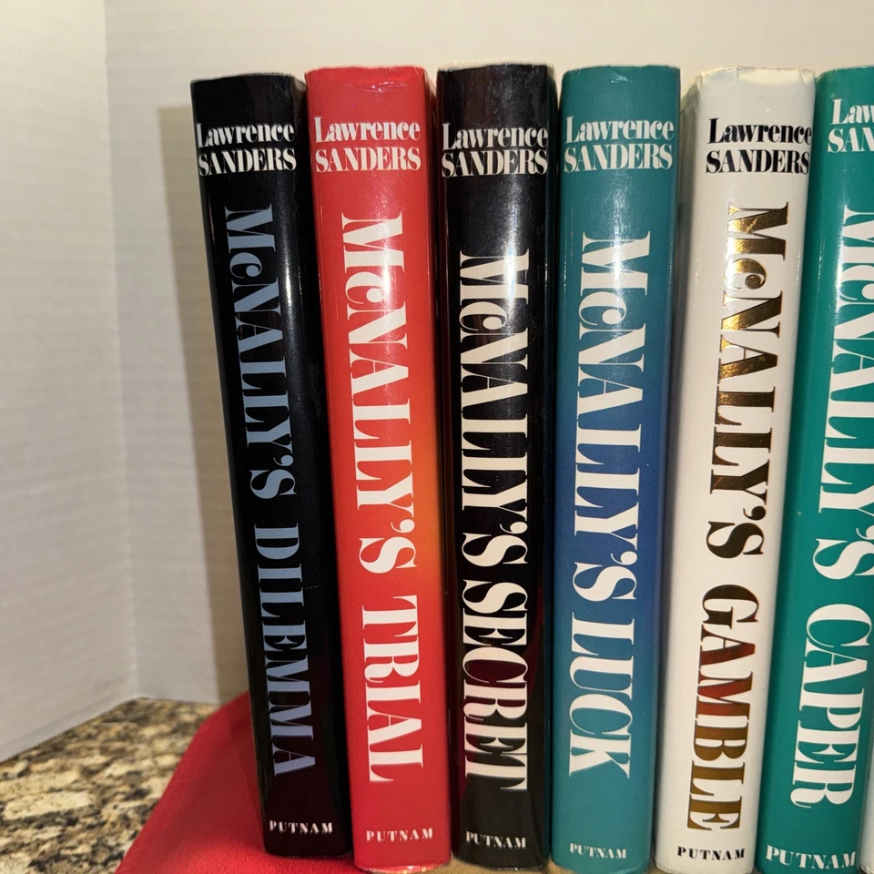 Lot of 7 Lawrence Sanders Archy McNally Books HC 1st Edition w/ Dust Jackets VG - Image 2 of 4