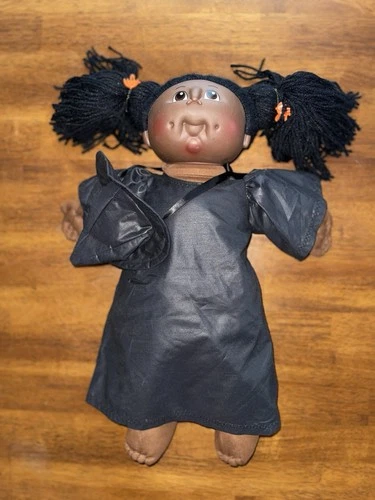 Vintage 1984 M.N. Thomas Cabbage Patch Doll African American Pigtails Halloween