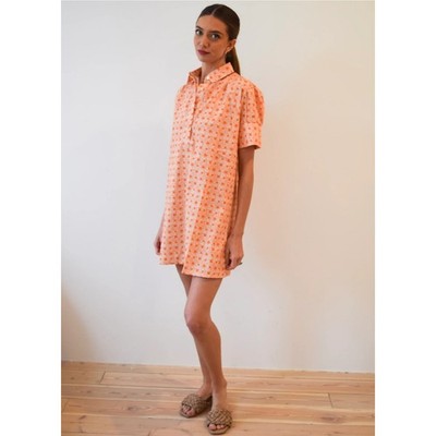 Never A Wallflower Everything Dress Burnt Orange Squares NWT