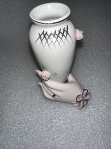 VTG Japan Bud Vase Hand Painted Porcelain Women’s Hand Delicate Feminine Finger