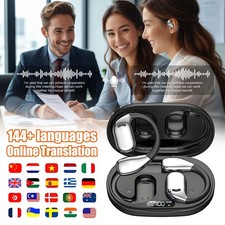 AI Translation Earbuds 144 Languages Bluetooth 5.4 Two-Way Real-Time Translator