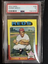 Topps 1975 Johnny Bench #260 Cincinnati Reds PSA 5 Baseball Card Base
