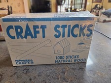 Pepperell Craft Sticks Natural Wood #70782 Popsicle Wood Crafting Sticks 1000 ct