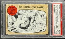 1968 Topps World Series Game 2 Carl Yastrzemski Smashes 2 HRs PSA 8.5 #152 cc23