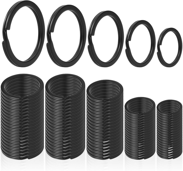 100 StüCk SchlüSselringe, 5 GrößEn SchlüSselanhäNger Ringe (30Mm 28Mm 25Mm 20Mm-image