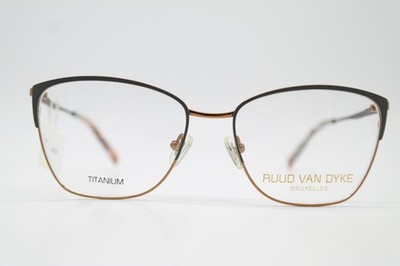 Brille RUUD VAN DYKE 1289T-5 TITANIUM Bronze Grau Oval Brillengestell Neu