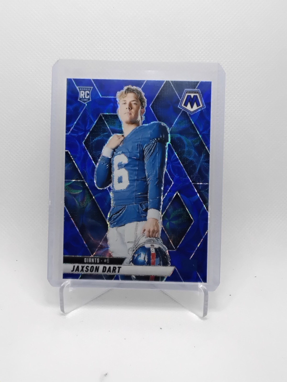 2025 Mosaic Football #288 Jaxson Dart ROOKIE VARIATION BLUE Scope Parallel (RC)