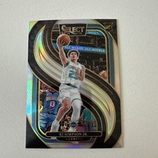 KJ Simpson Jr. 2024-25 Panini Select Silver Prizm Rookie #193 Premier Charlotte
