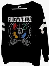Harry Potter Hogwarts Black Graphic Pullover Crew Neck XL Unisex Sweatshirt
