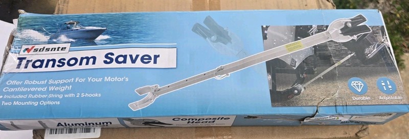 SDSNTE Adjustable Transom Saver from 23 to 35 Inches, Boat 23 inches, Silver