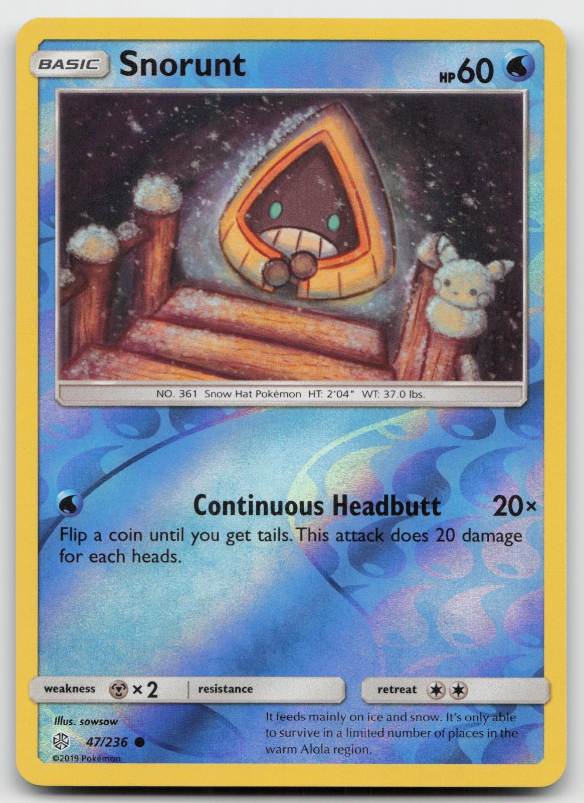 Snorunt 47/236 Cosmic Eclipse Reverse Holo NM