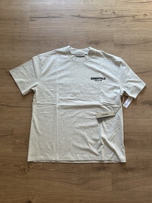 Fear of God Essentials Herren T-Shirt Gr. L Logo Kurzarm Rundhals