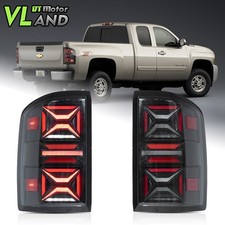 VLAND FULL LED Tube TailLights For 2007-2013 Chevy Silverado 1500 2500HD 3500HD
