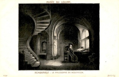 Musée du Louvre, Rembrandt le Philosophe en Méditation, 12540 Postcard