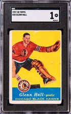 1957-58 Topps #20 Glenn Hall Rookie Card RC - SGC 1 PR. rookie card picture