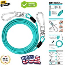 Ultra-Strong 10ft Dog Leash - Heavy Duty Tether Cable for All Breeds Outdoors