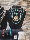 Turquoise Coral Buffalo Costume Jewelry Lot 22 Mixed Items — photo 3
