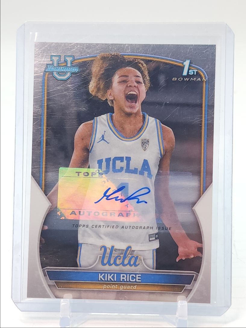 KIKI RICE 2022-23 BOWMAN UNIVERSITY CHROME 1ST AUTOGRAPH AUTO Q5081