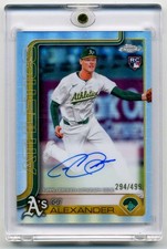 2025 Topps Chrome Update CJ Alexander Auto RC Refractor Rookie #/499 Athletics
