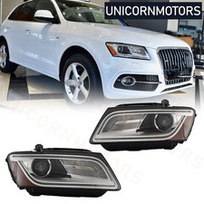 Pair Hid Xenon Headlight Projector For 2013-2017 Audi Q5 Sq5 Chrome Leftright