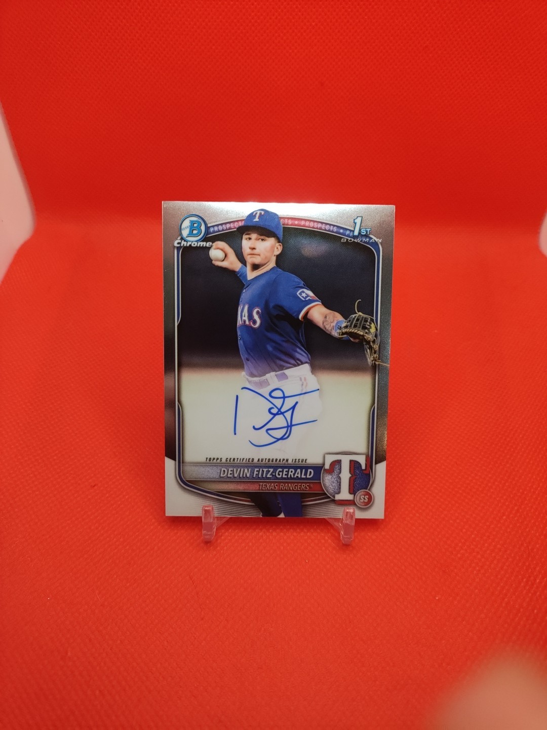 2025 Bowman Chrome #CPA-DF Devin Fitz-Gerald Prospect Autographs