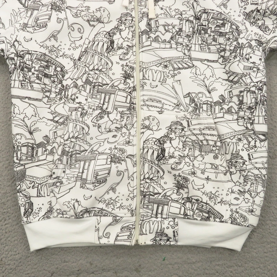 Moletom com capuz masculino Y2K médio com zíper skatista grunge AOP streetwear cyber gótico capuz folgado - Imagem 2 de 4