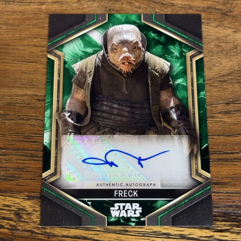 John Rosengrant Freck 2023 Topps Star Wars Obi-Wan Kenobi GREEN 18/75 AUTO #A-JR