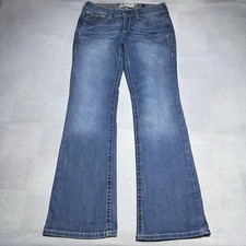 Ariat REAL Mid Rise Bootcut Jeans Womens 29R Whipstitch Country Western Stretch