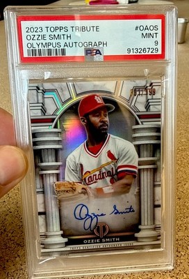 2023 Topps Tribute Jersey # Match Auto 1/199 Ozzie Smith Fm Cardinals Psa 9 Mint
