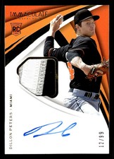 2018 PANINI IMMACULATE COLLECTION DILLON PETERS 21 RC PATCH AUTOGRAPH RPA 12/99