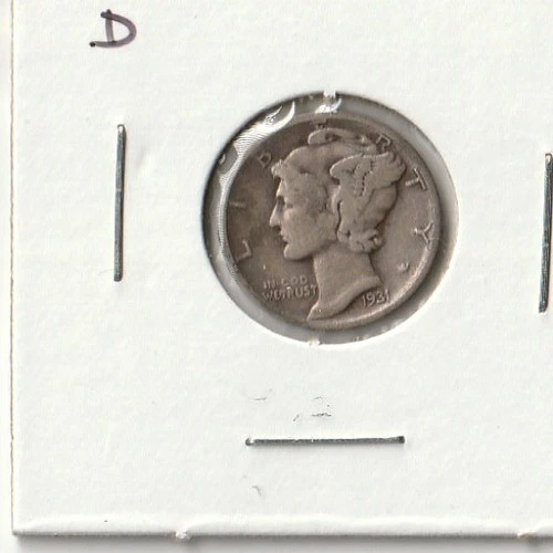 1931 D Mercury Dime VG
