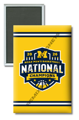 Michigan Wolverines 2026 Men's Basketball NCAA National Champions 2'' x 3'' Magnet