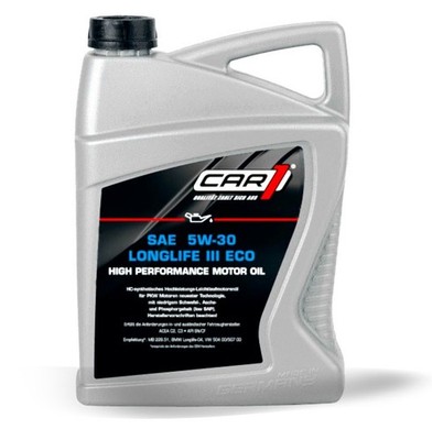 CAR1 Motoröl SAE 5W-30 Longlife III ECO 5 Liter High Performance, VW 50400 BMW