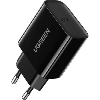 Schnell-Ladegerät USB-C QC 4.0 PD 20W Ugreen Netzladegerät Wandladegerät Schwarz - Bild 1 von 4