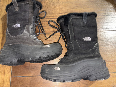 NORTH FACE HEAT SEEKER FUR WINTER BLACK TREKKING HIKING SKI BOOTS WATERPROOF 5