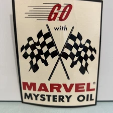 Marvel Mystery Oil Decal Gas Station Vtg Ant Sign Garage Tool Box Decor
