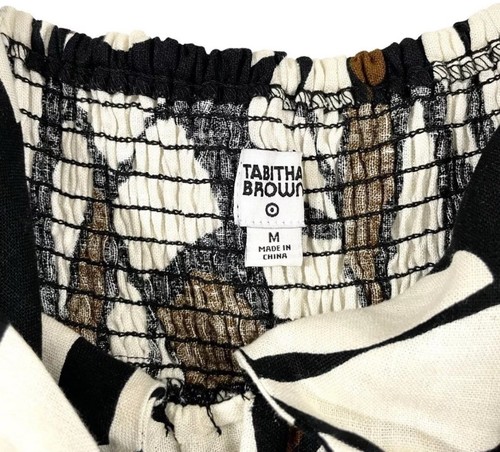 Tabitha Brown x Target Leinenmischung Botanical Print Midikleid Größe Medium - Bild 3 von 5
